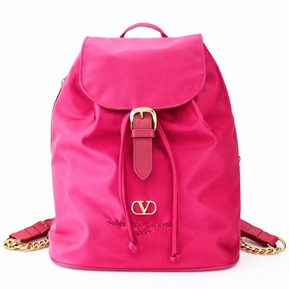 VALENTINO GARAVANI Nylon Backpack Pink Vintage